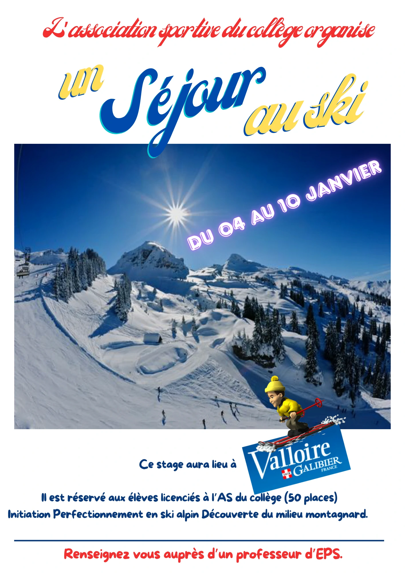 Séjour ski 2026