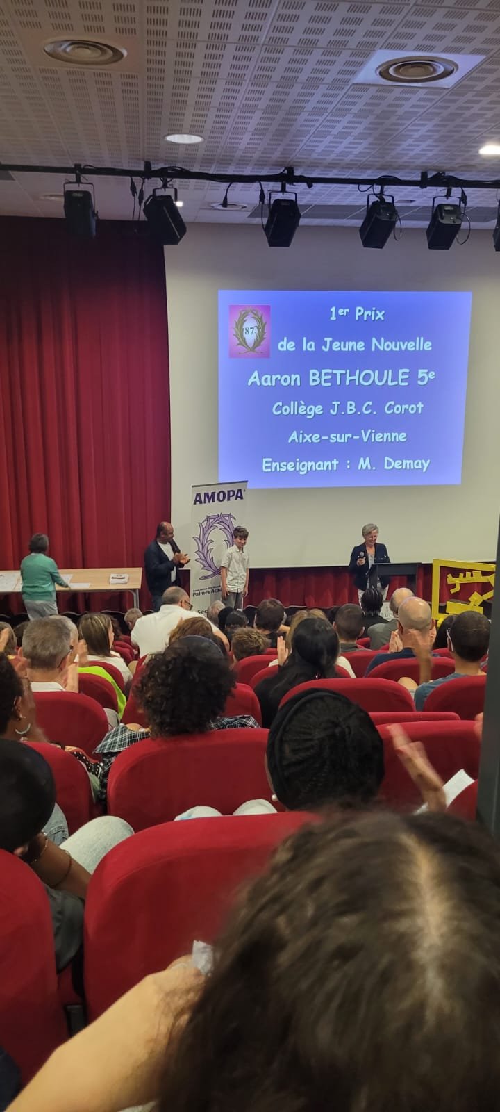 Lire la suite à propos de l’article Aaron Bethoule, 1er prix de la Jeune Nouvelle en 5e